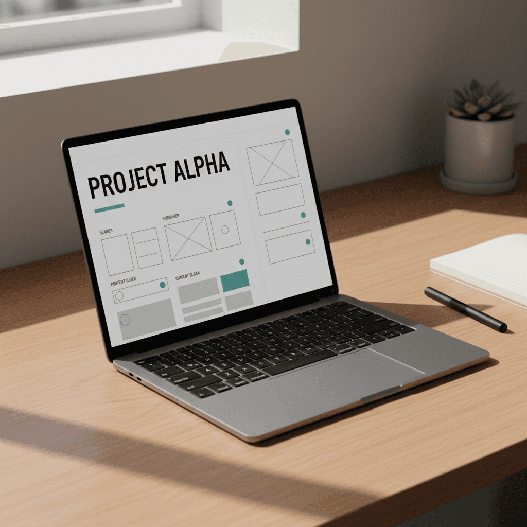 Custom web design workspace